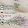 Tischdecke aus Stoff Textil Tischwäsche abwaschbar Tischtuch Baumwolle Polyester Lavender Beige In-/Outdoor Tischdecke