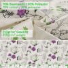 Tischdecke aus Stoff Textil Tischwäsche abwaschbar Tischtuch Baumwolle Polyester Hydrangea Purple In-/Outdoor Tischdecke