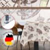 Tischdecke aus Stoff Textil Tischwäsche abwaschbar Tischtuch Baumwolle Polyester Tea Time In-/Outdoor Tischdecke