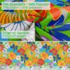 Tischdecke aus Stoff Textil Tischwäsche abwaschbar Tischtuch Baumwolle Polyester Colourful Flowers In-/Outdoor Tischdecke