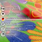 Tischdecke aus Stoff Textil Tischwäsche abwaschbar Tischtuch Baumwolle Polyester Colourful Flowers In-/Outdoor Tischdecke