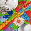 Tischdecke aus Stoff Textil Tischwäsche abwaschbar Tischtuch Baumwolle Polyester Colourful Flowers In-/Outdoor Tischdecke