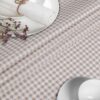 Tischdecke aus Stoff Textil Tischwäsche abwaschbar Tischtuch Baumwolle Polyester Vichy Gray In-/Outdoor Tischdecke