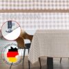 Tischdecke aus Stoff Textil Tischwäsche abwaschbar Tischtuch Baumwolle Polyester Vichy Gray In-/Outdoor Tischdecke