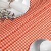 Tischdecke aus Stoff Textil Tischwäsche abwaschbar Tischtuch Baumwolle Polyester Vichy Red In-/Outdoor Tischdecke