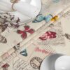 Tischdecke aus Stoff Textil Tischwäsche abwaschbar Tischtuch Baumwolle Polyester Butterflies In-/Outdoor Tischdecke