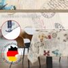 Tischdecke aus Stoff Textil Tischwäsche abwaschbar Tischtuch Baumwolle Polyester Butterflies In-/Outdoor Tischdecke