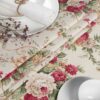 Tischdecke aus Stoff Textil Tischwäsche abwaschbar Tischtuch Baumwolle Polyester Roses In-/Outdoor Tischdecke