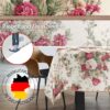 Tischdecke aus Stoff Textil Tischwäsche abwaschbar Tischtuch Baumwolle Polyester Roses In-/Outdoor Tischdecke