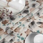 Tischdecke aus Stoff Textil Tischwäsche abwaschbar Tischtuch Baumwolle Polyester Silvia In-/Outdoor Tischdecke