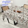 Tischdecke aus Stoff Textil Tischwäsche abwaschbar Tischtuch Baumwolle Polyester Silvia In-/Outdoor Tischdecke – 90x130cm, Schnittkante