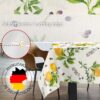 Tischdecke aus Stoff Textil Tischwäsche abwaschbar Tischtuch Baumwolle Polyester Lemon In-/Outdoor Tischdecke – 90x130cm, Schnittkante