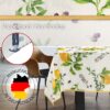 Tischdecke aus Stoff Textil Tischwäsche abwaschbar Tischtuch Baumwolle Polyester Lemon In-/Outdoor Tischdecke