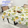 Tischdecke aus Stoff Textil Tischwäsche abwaschbar Tischtuch Baumwolle Polyester Lemon In-/Outdoor Tischdecke – 90x130cm, Schnittkante