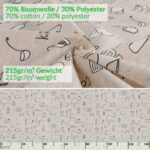 Tischdecke aus Stoff Textil Tischwäsche abwaschbar Tischtuch Baumwolle Polyester Kitchen In-/Outdoor Tischdecke