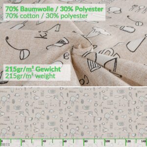 Tischdecke aus Stoff Textil Tischwäsche abwaschbar Tischtuch Baumwolle Polyester Kitchen In-/Outdoor Tischdecke