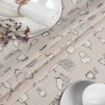 Tischdecke aus Stoff Textil Tischwäsche abwaschbar Tischtuch Baumwolle Polyester Kitchen In-/Outdoor Tischdecke