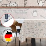 Tischdecke aus Stoff Textil Tischwäsche abwaschbar Tischtuch Baumwolle Polyester Kitchen In-/Outdoor Tischdecke