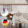 Tischdecke aus Stoff Textil Tischwäsche abwaschbar Tischtuch Baumwolle Polyester Coffee In-/Outdoor Tischdecke