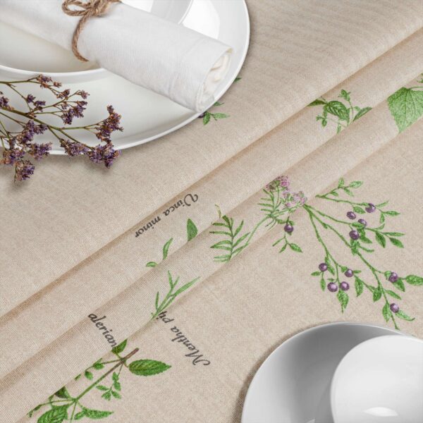 Tischdecke aus Stoff Textil Tischwäsche abwaschbar Tischtuch Baumwolle Polyester Aromatic Bio In-/Outdoor Tischdecke – 90x130cm, Schnittkante