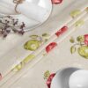 Tischdecke aus Stoff Textil Tischwäsche abwaschbar Tischtuch Baumwolle Polyester Apple In-/Outdoor Tischdecke