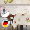 Tischdecke aus Stoff Textil Tischwäsche abwaschbar Tischtuch Baumwolle Polyester Apple In-/Outdoor Tischdecke