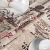 Tischdecke aus Stoff Textil Tischwäsche abwaschbar Tischtuch Baumwolle Polyester Cacao In-/Outdoor Tischdecke