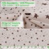Weihnachtstischdecke Textil Tischdecke Tischwäsche abwaschbar Tischtuch Baumwolle Polyester Christmas Stars – 180x120cm, Schnittkante