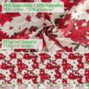Weihnachtstischdecke Textil Tischdecke Tischwäsche abwaschbar Tischtuch Baumwolle Polyester Christmas Flower – 90x130cm, Schnittkante