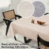 Tischdecke abwaschbar Stofftischdecke Tischwäsche Baumwolle-Polyester Grau Creme