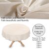 Tischdecke abwaschbar Stofftischdecke Tischwäsche Baumwolle-Polyester Grau Creme