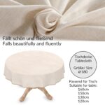 Tischdecke abwaschbar Stofftischdecke Tischwäsche Baumwolle-Polyester Grau Creme