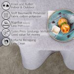 Tischdecke abwaschbar Stofftischdecke Tischwäsche Baumwolle-Polyester Grau Creme
