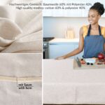 Tischdecke abwaschbar Stofftischdecke Tischwäsche Baumwolle-Polyester Grau Creme