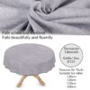 Tischdecke abwaschbar Stofftischdecke Tischwäsche Baumwolle-Polyester Grau Creme
