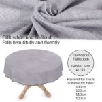 Tischdecke abwaschbar Stofftischdecke Tischwäsche Baumwolle-Polyester Grau Creme
