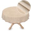 Stoff Tischdecke beschichtet abwaschbar DUO zweiseitig Beige – 100x140cm