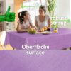Wachstuchtischdecke abwaschbar Tischdecke Wachstuch Textileffekt Prägung Chic & Charme Violett Breite 140cm