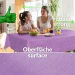 Wachstuchtischdecke abwaschbar Tischdecke Wachstuch Textileffekt Prägung Chic & Charme Violett Breite 140cm