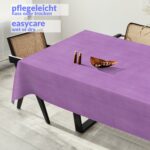 Wachstuchtischdecke abwaschbar Tischdecke Wachstuch Textileffekt Prägung Chic & Charme Violett Breite 140cm