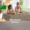 Wachstuchtischdecke abwaschbar Tischdecke Wachstuch Textileffekt Prägung Chic & Charme Beigegrau Breite 140cm