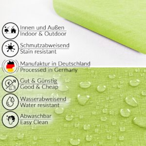 Wachstuchtischdecke abwaschbar Tischdecke Wachstuch Textileffekt Prägung Chic & Charme Limette Breite 140cm