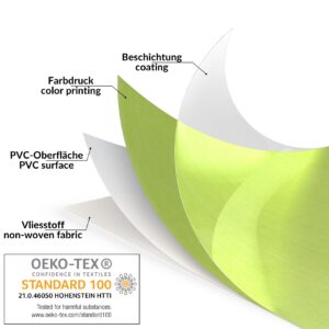 Wachstuchtischdecke abwaschbar Tischdecke Wachstuch Textileffekt Prägung Chic & Charme Limette Breite 140cm