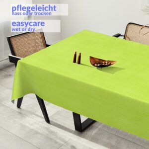 Wachstuchtischdecke abwaschbar Tischdecke Wachstuch Textileffekt Prägung Chic & Charme Limette Breite 140cm