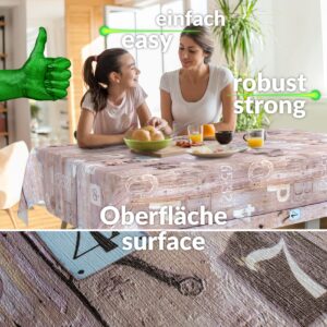 Wachstuchtischdecke abwaschbar Tischdecke Wachstuch Textileffekt Prägung Chic & Charme Modern Holz Industrie Breite 140cm