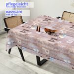 Wachstuchtischdecke abwaschbar Tischdecke Wachstuch Textileffekt Prägung Chic & Charme Modern Holz Industrie Breite 140cm