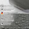 Wachstuchtischdecke abwaschbar Premium Leinenprägung Gartentischdecke Uni Anthrazit Breite 140cm