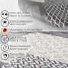 Wachstuchtischdecke abwaschbar Premium Leinenprägung Gartentischdecke Outdoor Tischdecke Patchwork Betonoptik Breite 140cm