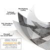Wachstuchtischdecke abwaschbar Premium Leinenprägung Gartentischdecke Outdoor Tischdecke Patchwork Betonoptik Breite 140cm