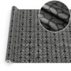 Wachstuchtischdecke Premium Leinenprägung Gartentischdecke Outdoor Tischdecke abwaschbar Geometrie Dunkelgrau Breite 140cm